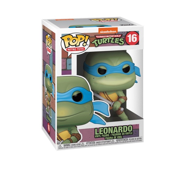 Teenage Mutant Ninja Turtles Funko Pop #16 Leonardo vinyl figure Nickelodeon - Picture 2 of 2
